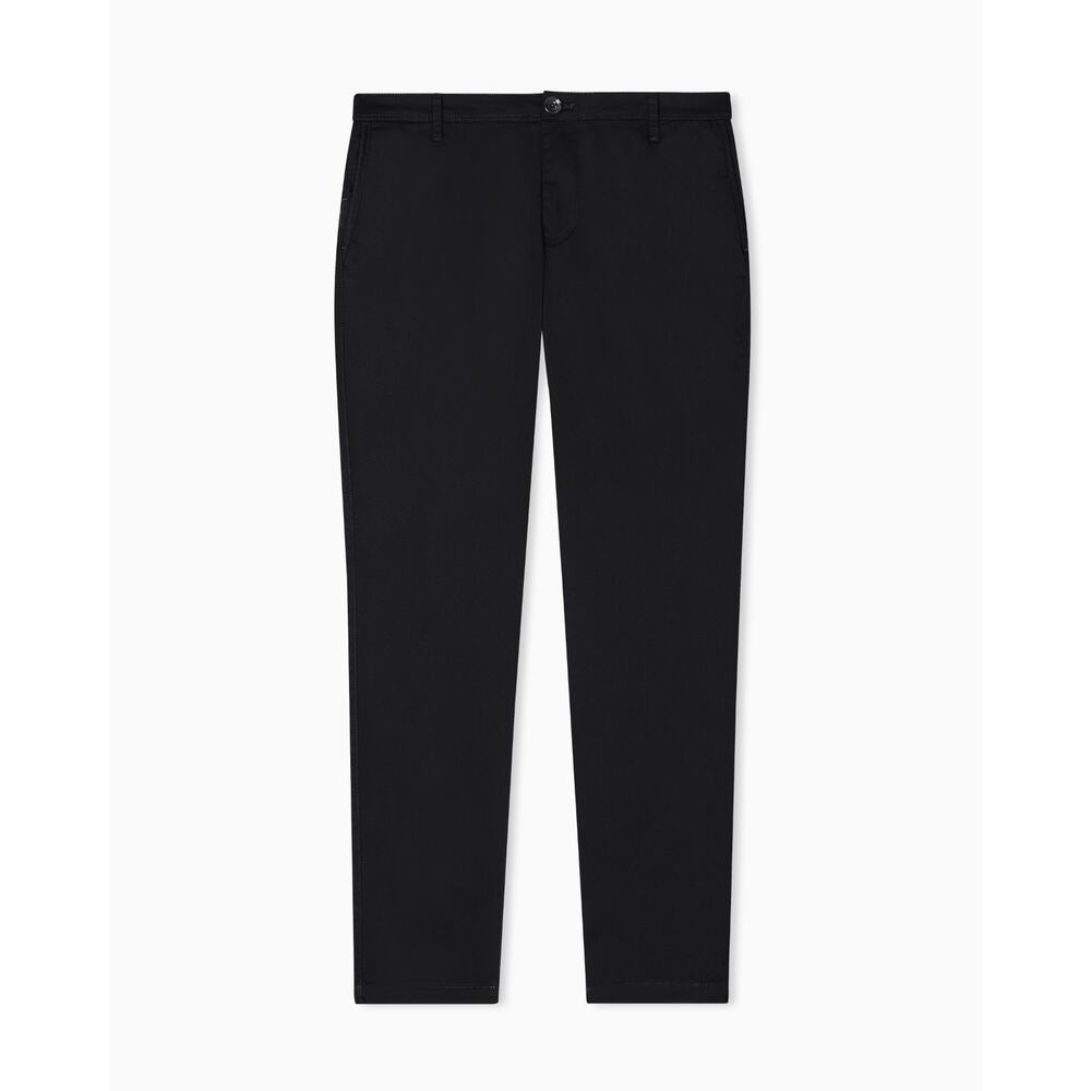 Armani Exchange 33x32 Men's Slim Chino Pants 8Nzp45 Black